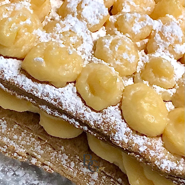Milhojas con crema pastelera